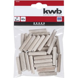 Houten deuvel 40 mm 8 mm 028180 40 stuk(s)