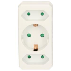 Humbert Stopcontact splitter - triple - wit - voor 3 stekkers - verdeelstekkers -
