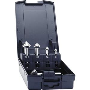 Exact 05528 Kegelsenker 5teilig 6.3 mm, 10.4 mm, 16.5 mm, 20.5 mm, 25mm HSS TiAIN Zylinderschaft 1 S