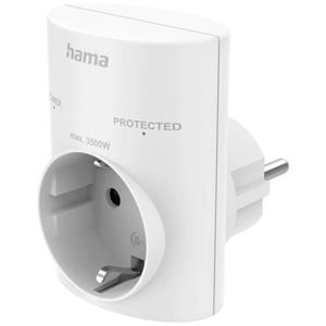 Hama 00223321 Überspannungsschutz-Zwischenstecker Weiß