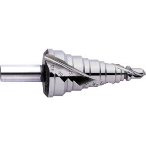 Exact 05313 HSS Stufenbohrer 7 - 30.5 mm, 7 - 32.5 mm, M12 - M32 TiN Gesamtlänge 96mm Zylinderschaf