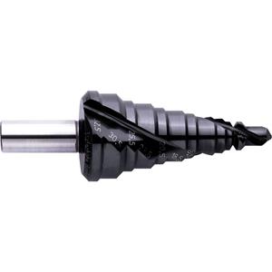 Exact 05314 HSS Stufenbohrer 7 - 38.5 mm, 7 - 40.5 mm, M12 - M40 TiN Gesamtlänge 110mm Zylinderscha