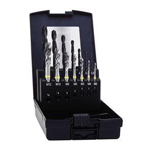 Exact 05119 Maschinengewindebohrer-Set 14teilig metrisch Rechtsschneidend DIN 371, DIN 376 HSS-E For