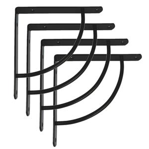 Amig Plankdrager/steun Heavy Support - 4x - metaal - zwart - H220 x B220 mm - Tot 150 kg -