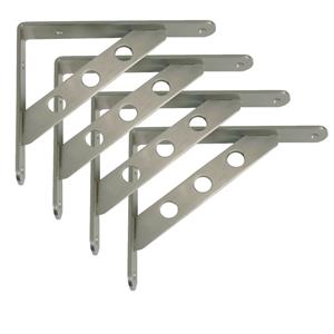 Amig Plankdrager/steun Heavy Support - 4x - metaal - zilver - H250 x B195 mm - Tot 330 kg -