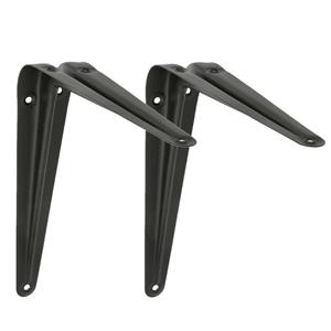 Amig Plankdrager/planksteun van metaal - 2x - gelakt zwart - H175 x B150 mm -