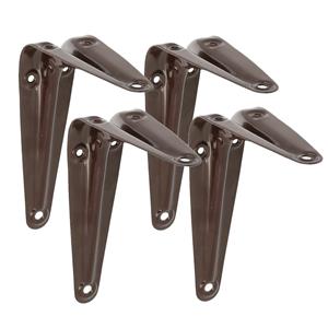 Amig Plankdrager/planksteun van metaal - 4x - gelakt bruin - 100 x 125 mm -