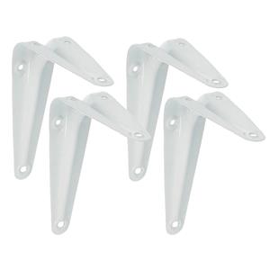 Amig Plankdrager/planksteun van metaal - 4x - gelakt wit - 150 x 125 mm -