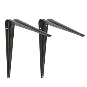 Amig Plankdrager/planksteun van metaal - 2x - gelakt zwart - H350 x B300 mm -