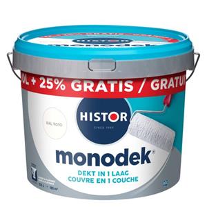 Histor Monodek Muurverf Ral 9010 12,5l