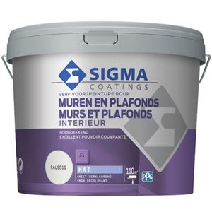 Sigma Muurverf Interieur Ral9010 10l