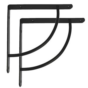 Amig Plankdrager/steun Heavy Support - 2x - metaal - zwart - H220 x B220 mm - Tot 150 kg -