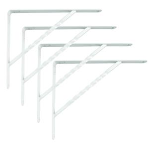 Amig Plankdrager/steun/beugel Spiraal - 4x - metaal - wit - H150 x B125 mm - Tot 300 kg -
