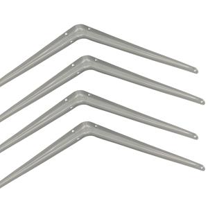 Amig Plankdrager/planksteun van metaal - 4x - gelakt zilver - H400 x B350 mm -