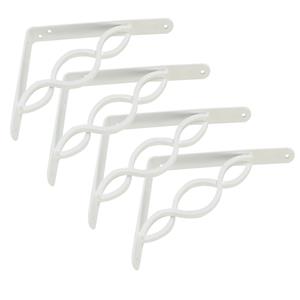 Amig Plankdrager/steun/beugel Decoratief - 4x - metaal - wit - H200 x B150 mm - Tot 180 kg -