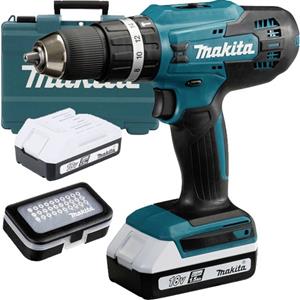 Makita HP488D011 Akku-Schlagbohrschrauber 18V 1.5Ah Li-Ion inkl. 2. Akku, inkl. Ladegerät, inkl. Ko