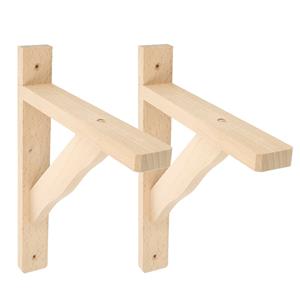 Plankdrager/planksteun van hout - 2x - lichtbruin - H320 x B280 mm - Tot 105 kg -
