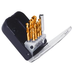 Exact 50906 HSS Metall-Spiralbohrer-Set 9teilig 3 mm, 4 mm, 5 mm, 5.5 mm, 6 mm, 8 mm, 10mm TiN DIN