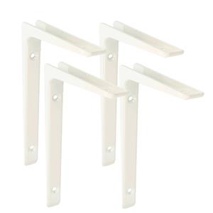 Amig Plankdrager/planksteun van aluminium - 4x - gelakt wit - H200 x B150 mm -