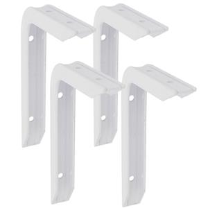 Amig Plankdrager/planksteun van aluminium - 4x - gelakt wit - H200 x B150 mm - heavy support -