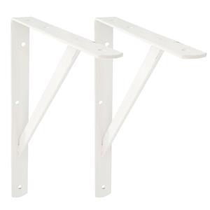 Amig Plankdrager/planksteun van metaal - 2x - gelakt wit - H400 x B275 mm - Tot 225 kg -