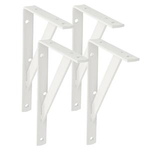 Amig Plankdrager/planksteun van metaal - 4x - gelakt wit - H200 x B125 mm - Tot 320 kg -