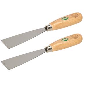 Amig Plamuurmes - 2x - werkbreedte mm - conisch geslepen staal - houten greep -