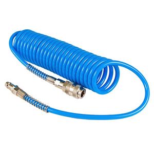Spiral Druckluftschlauch 5 Meter 8x12 mm Airpress Druckluft Schlauch Spiralschlauch mit Euro Kupplung Luftschlauch
