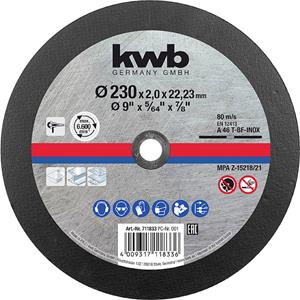 Kwb 711833 Trennscheibe gerade 230mm Stahl