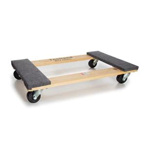 Meubelroller, Met Vilten Bescherming, 4 Zwenkwielen, 400 Kg, Hout, Hout, 46 Cm X 13 Cm X 76