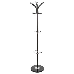 JJA - 5five Simply Smart Standgarderobe mit 14 Haken und Schirmständer, Garderobenständer, Marmor, Metall, Schwarz, 116861