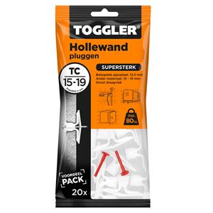 Toggler Hollewandplug Tc Plaatdikte 15-19mm 20st.