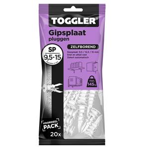 Toggler Gipsplaatplug Sp Gipsplaat 9-15mm 20st.