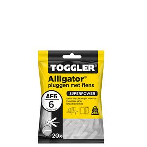 Toggler Alligator Plug + Flens Af6 Ø6mm Wanddikte >9,5mm 20st.
