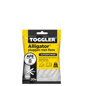 Toggler Alligator Plug + Flens Af8 Ø8mm Wanddikte >12,5mm 20st.