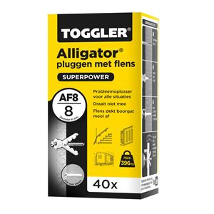Toggler Alligator Plug + Flens Af8 Ø8mm Wanddikte >12,5mm 40st.