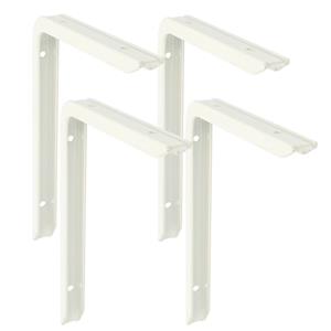 Amig Plankdrager/planksteun - 4x - aluminium - gelakt wit - H120 x B80 mm - max gewicht 75 kg -