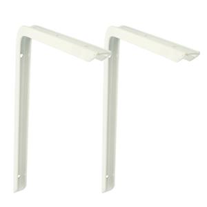 Amig Plankdrager/planksteun - 2x - aluminium - gelakt wit - H350 x B200 mm - max gewicht 45 kg -