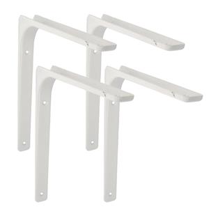 Amig Plankdrager/planksteun van metaal - 4x - gelakt wit - H200 x B250 mm -