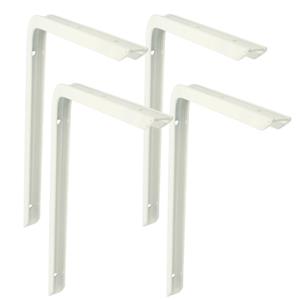 Amig Plankdrager/planksteun - 4x - aluminium - gelakt wit - H250 x B150 mm - max gewicht 50 kg -