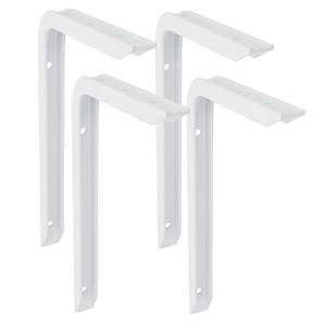 Amig Plankdrager/planksteun van aluminium - 4x - gelakt wit - H350 x B200 mm - heavy support -