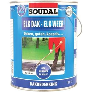 Soudal Dakafdichtingsproduct Elk Dak - Elk Weer Grijs 4l