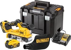 DeWALT DCW220P2-QW 18V XR Brushless Bandschuurmachine Set 5Ah In TSTAK Koffer