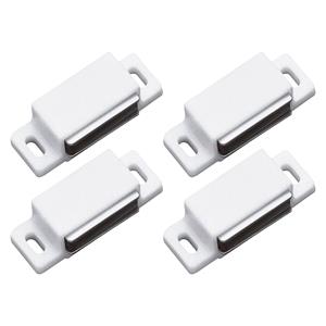 Amig magneetsnapper/deurmagneet - 4 stuks - wit - 4.3 x 1.45 x 1,2 cm - 3 kg -