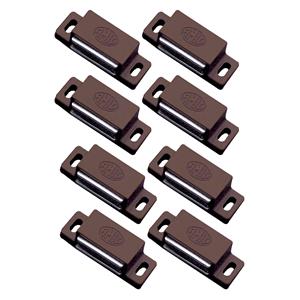 Amig magneetsnapper/deurmagneet - 8 stuks - bruin - 4.3 x 1.45 x 1,2 cm - 3 kg -