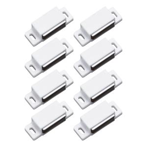 Amig magneetsnapper/deurmagneet - 8 stuks - wit - 4.3 x 1.45 x 1,2 cm - 3 kg -