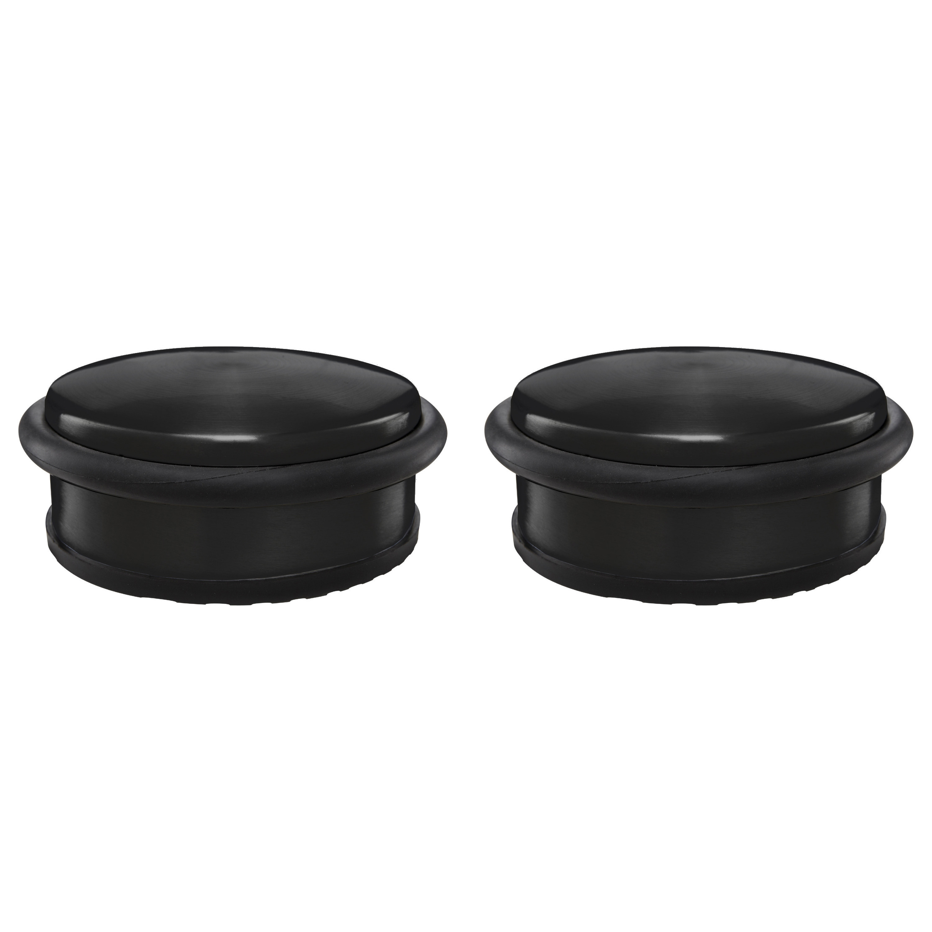 Protect-it Deurstopper/deurbuffer - 2x - D100 x H45mm - 1,15kg - zwart - premium - zonder montage -