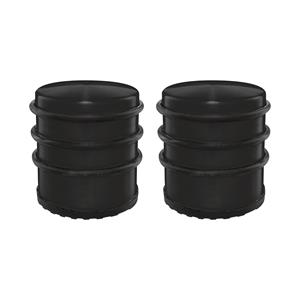 PROTECT-IT Deurstopper/deurbuffer - 2x - D77 x H70mm - 1,15kg - RVS - premium - zonder montage -