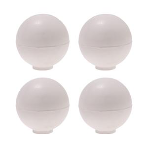 PROTECT-IT Deurstopper/deurbuffer Golf - 4x - D35mm - rubber - wit -
