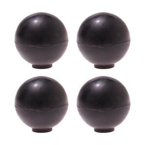 PROTECT-IT Deurstopper/deurbuffer Golf - 4x - D35mm - rubber - zwart -
